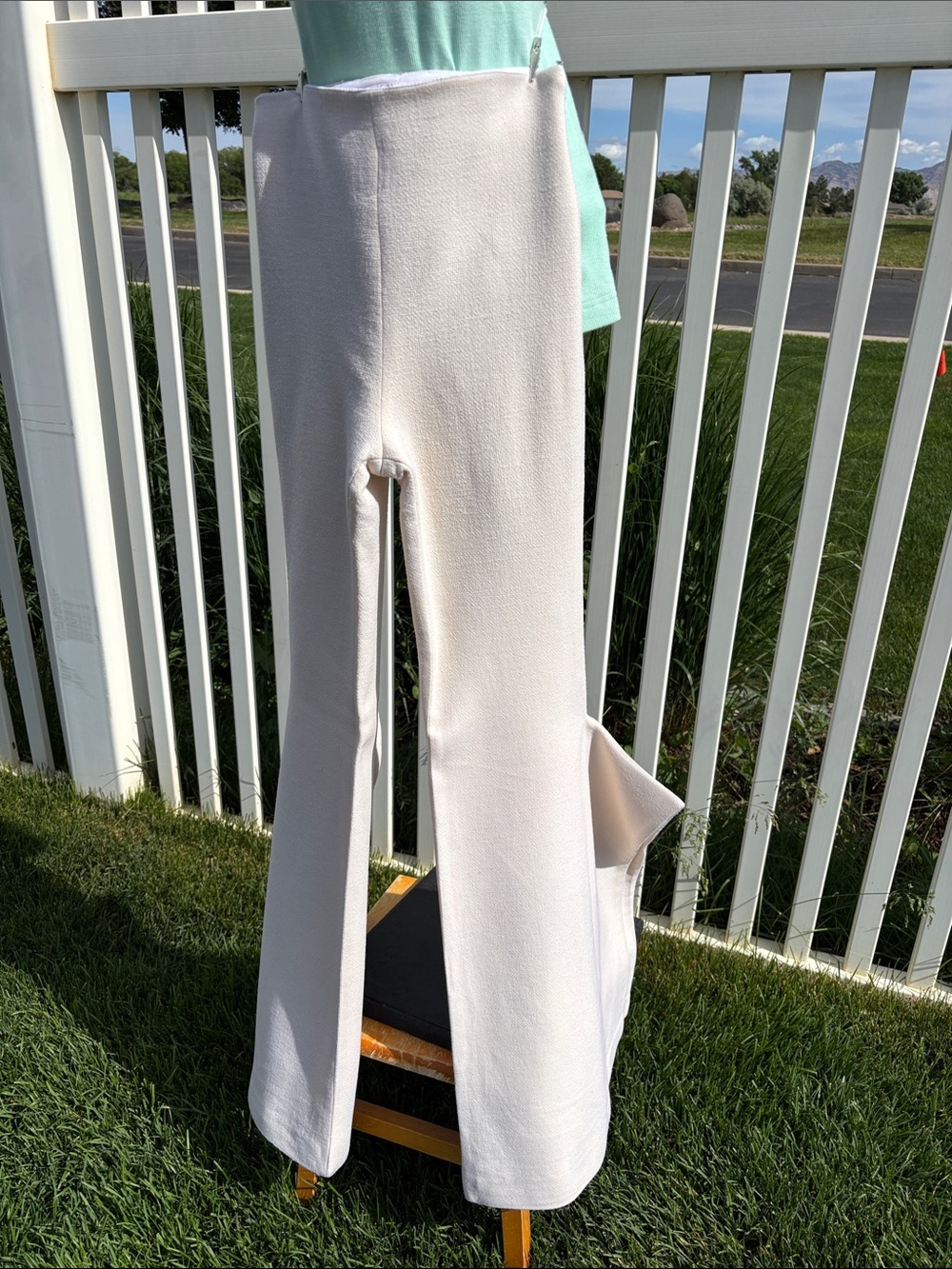 Leal Daccarett Wool Lined Side Zip Size 0 Mega Flare Slacks, Dry Cleaned